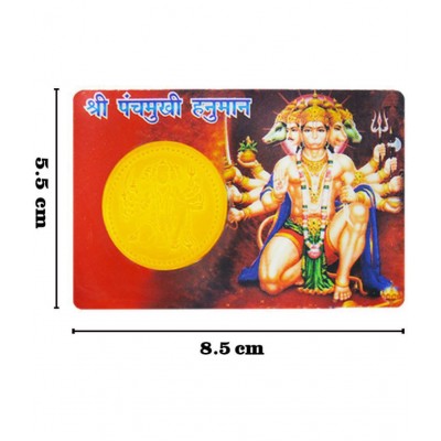 Ratnatraya Energized Shree Panchmukhi Hanuman with Vahan Durghatna Nashak Wallet/Pocket Yantra for Vastu & Protection