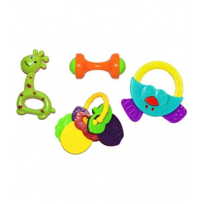 Rattle Toys for Kids, Set of 4 Pcs - Colourful Lovely Attractive Rattles and Teether for Babies, Toddlers, Infants & Children Rattles Rattle Toys for Infants