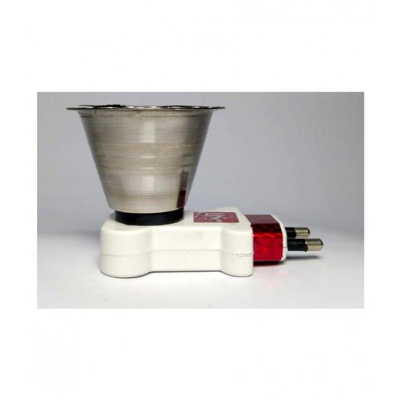 Ravi Electric Kapoor Dani Steel Direct Plug-In Dhoop Dani Bakhoor Camphor Burner For Puja And To keep Away Mosquitoes Steel Incense Holder  (Silver)