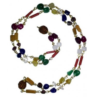 Rebuy Original Navgrah / Navratan / Navratna Mala Stone Necklace