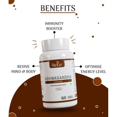 Reduzr Ashwagandha Capsule Immunity Power Capsule 60 no.s Pack Of 1