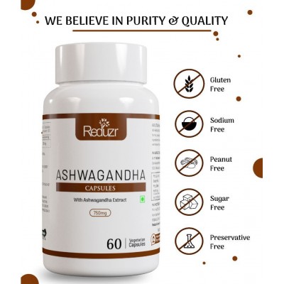 Reduzr Ashwagandha Capsule Immunity Power Capsule 60 no.s Pack Of 1