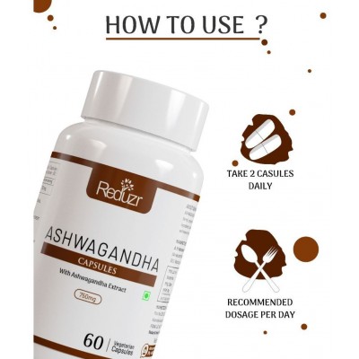 Reduzr Ashwagandha Capsule Immunity Power Capsule 60 no.s Pack Of 1