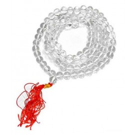 Religious Kart White Sphatik Kanth Mala 108 Beads