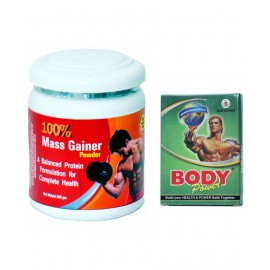 Rikhi 100% Mass Gainer 200 Gm & Body Power Capsule 20 no.s