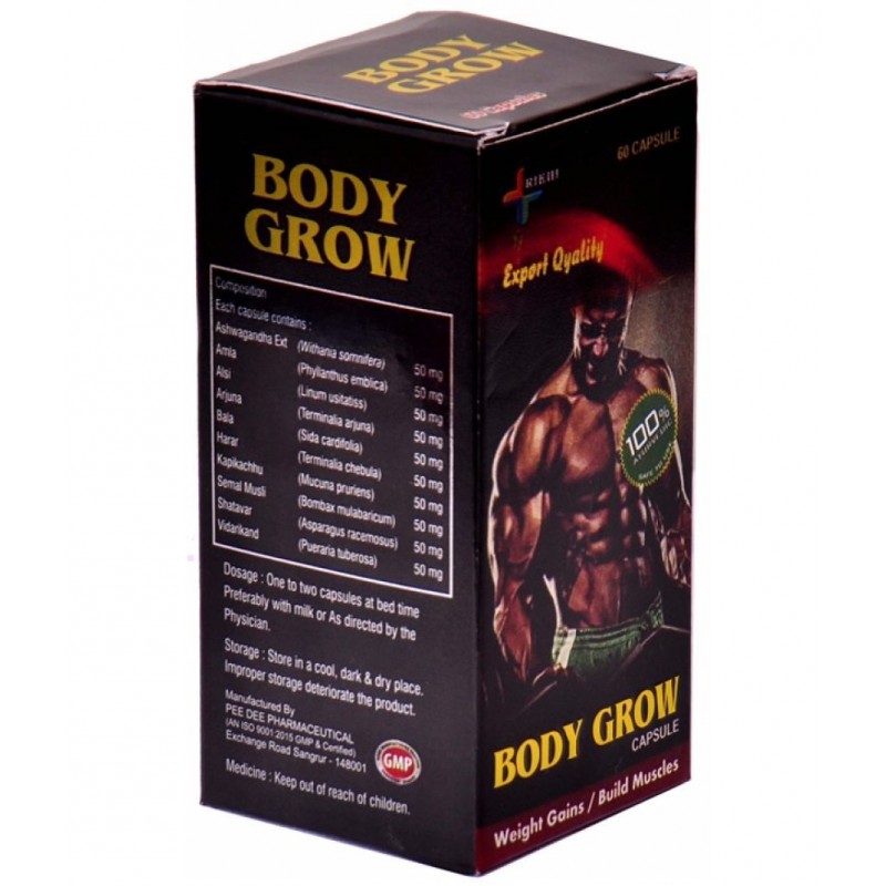 Rikhi Body Grow Capsule 60 no.s Unflavoured Single Pack