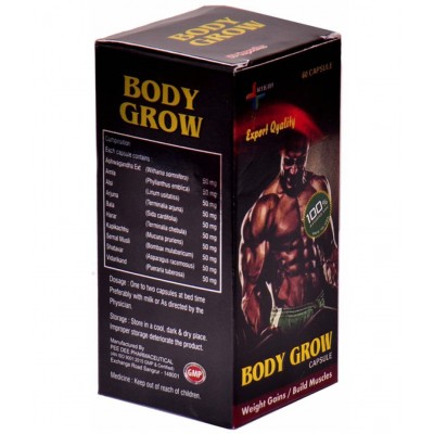 Rikhi Body Grow Capsule Weight gainer / Build Muscles 60 no.s Unflavoured