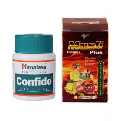 Rikhi Musli Plus 30 Capsule & Himalaya Confido Tablet 60 no.s