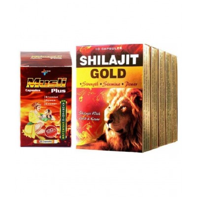 Rikhi Musli Plus Cap 30 no.s & Shilajit Gold Capsule 50 no.s