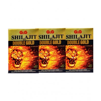 Rikhi Shilajit with Double Gold Capsule 10 no.s Pack of 3