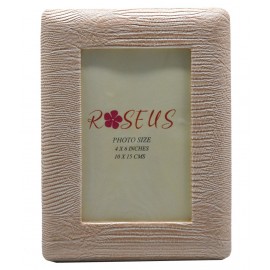 Roseus Leather Beige Single Photo Frame - Pack of 1