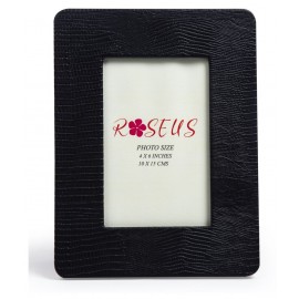 Roseus Leather Black Single Photo Frame - Pack of 1