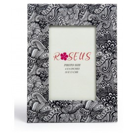 Roseus Leather Black Single Photo Frame - Pack of 1