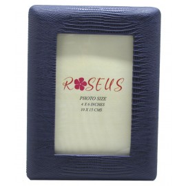 Roseus Leather Blue Single Photo Frame - Pack of 1