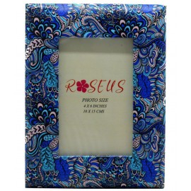 Roseus Leather Blue Single Photo Frame - Pack of 1
