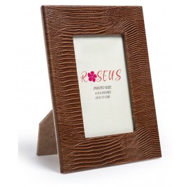 Roseus Leather Brown Single Photo Frame - Pack of 1