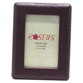 Roseus Leather Brown Single Photo Frame - Pack of 1