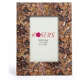 Roseus Leather Brown Single Photo Frame - Pack of 1