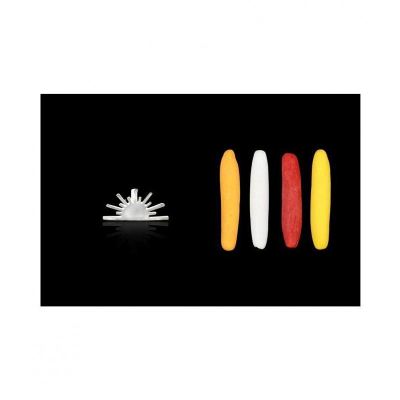 Rudra Centre 4 pcs of Tilak sticks with Silver Tilak stamp - Surya design (Silver - 1.11 gms)