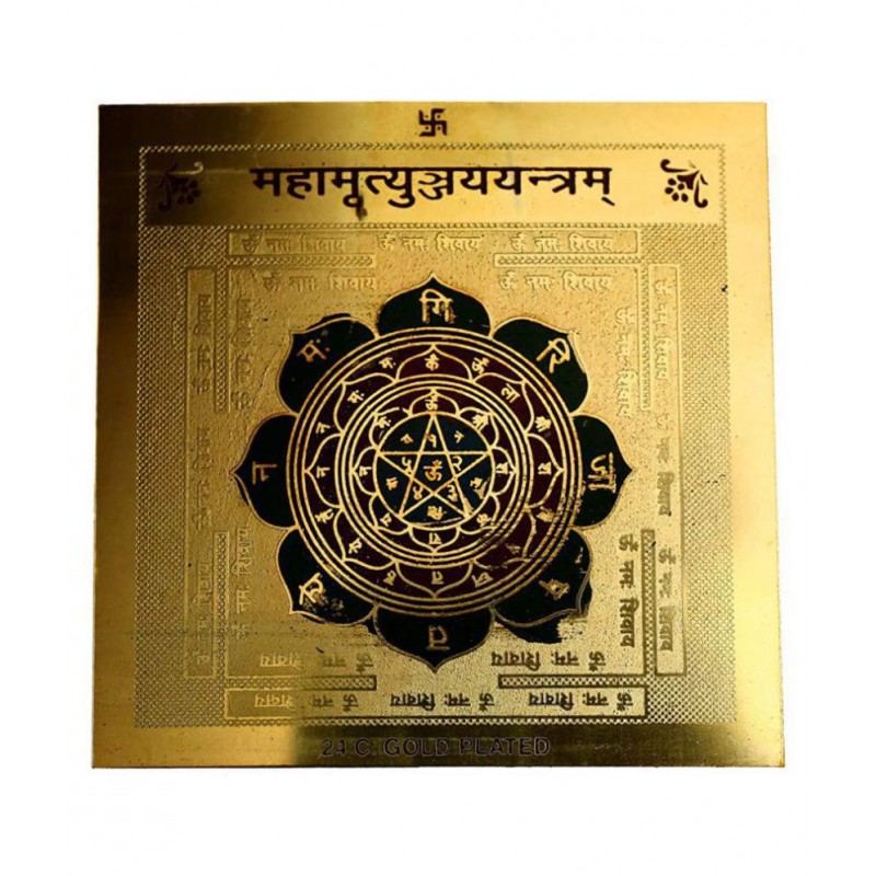Rudra Divine Maha Mrityunjaya Wallet/Pocket Yantra for Good Health, Longevity and Healing | Lord Shiv Pooja Yantra for Success