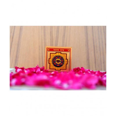 Rudra Divine Matasya Yantra - Gold Plated Copper (for Removing vaastu Related doshas) - (4 x 4 inches, Gold)