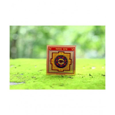 Rudra Divine Matasya Yantra - Gold Plated Copper (for Removing vaastu Related doshas) - (4 x 4 inches, Gold)