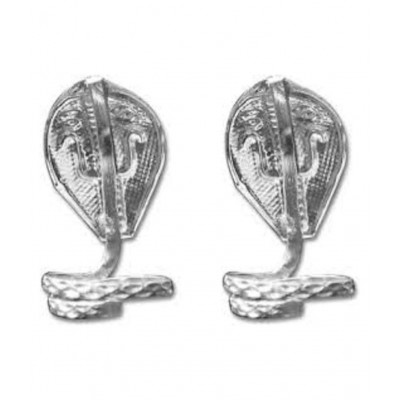 Rudra Divine Nag Nagin Joda Snake Pair in Silver Finish for Kal Sarp Dosha Remedy