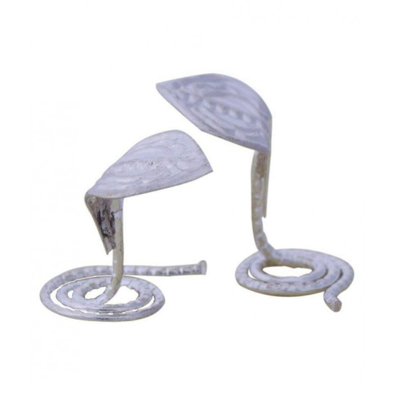 Rudra Divine Nag Nagin Joda Snake Pair in Silver Finish for Kal Sarp Dosha Remedy