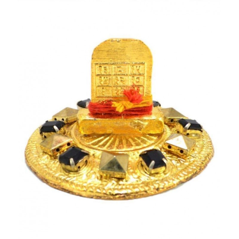 Rudra Divine Shri Rahu Yantr Yantram Brass Gold Plated Rahu Yantra