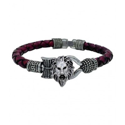Rudra Leather, Brass Silver-plated Bracelet  (Pack of 2)