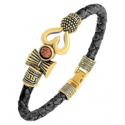 Rudra Leather, Brass Silver-plated Bracelet  (Pack of 2)