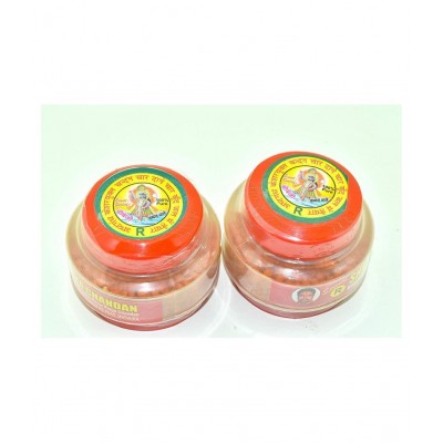 Rudradivine Ashtagandha Kesar Chandan Puja Tika (200 GM) for Laddu Gopal Ji Scented Tilak Granules from Mathura -Kesari Sandalwood Tikka with Fragrance for Pooja, Religious Use, Holi, Lord Krishna