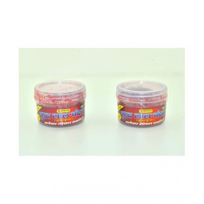 Rudradivine Ashtagandha Kesar Chandan Puja Tika for Laddu Gopal Ji Granules from Mathura -Red Sandalwood Tikka with Fragrance for Pooja, Religious Use, Holi, Lord Krishna 2 Unit Of 40 Gram