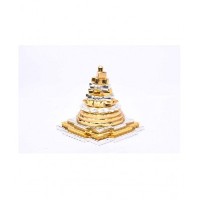 Rudradivine Brass and Other Mix Metal Meru Shree Yantra Shri Laxmi Yantra Brass Yantra (Pack of 1) 2x2 inch