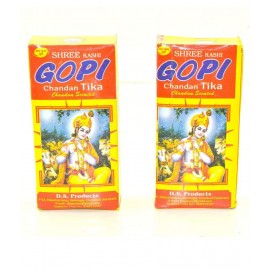 Rudradivine Gopi Chandan Natural Gopi Chandan (60 Gram Of 2 Unit) Tilak for Lord Krishna ISKCON Devotee Scented Tilak Stick from Mathura - for Pooja, Religious Use, Holi, Lord Krishna