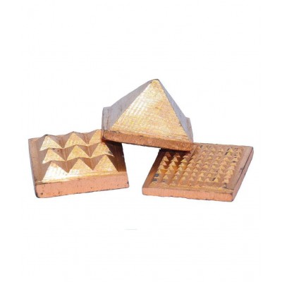 Rudradivine Wish Pyramid, Copper Pyramid, 3 Layer, 1.5 inch in Size with 91 Pyramids for Vastu and Feng Shui Three Layer Reiki Vastu Wish Pyramid in copper for Wish Fulfilling and Healing