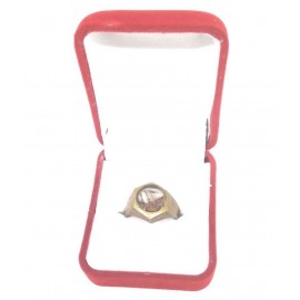 Rudraksh Jadit Tri Shakti Shankh Ashtadhatu Ring Yantra