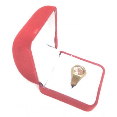 Rudraksh Jadit Tri Shakti Shankh Ashtadhatu Ring Yantra