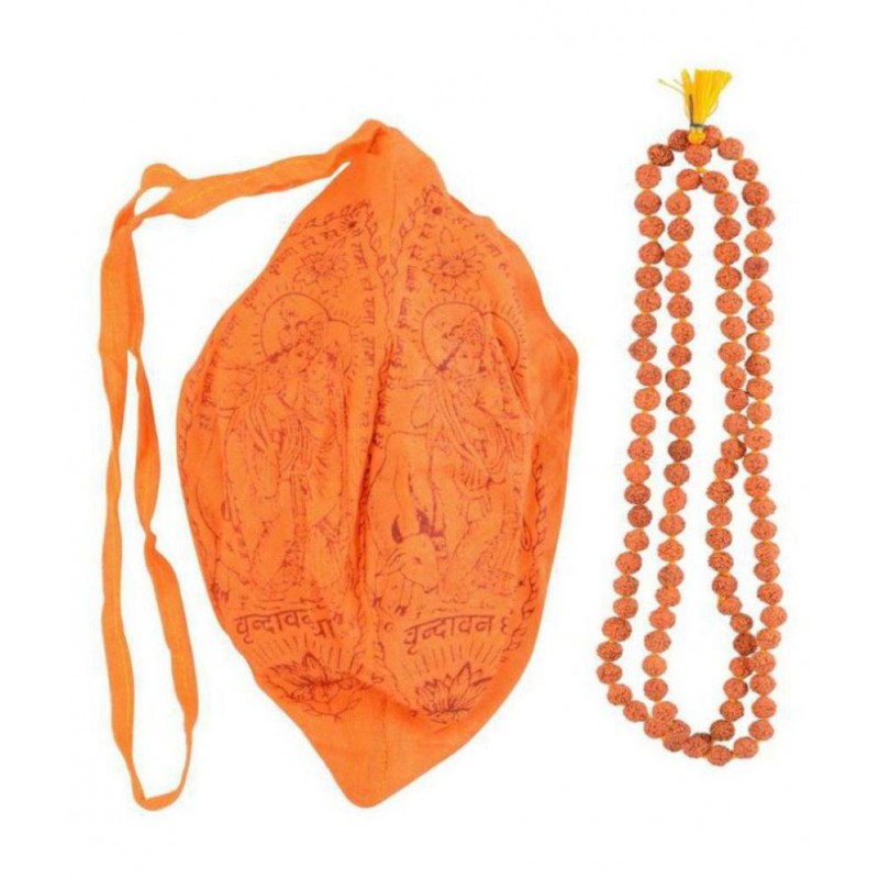 Rudraksha Jaap Mala with Jaap Bag ( Gomukhi) 5 Face Rudraksha