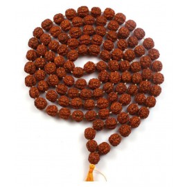 Rudraksha Mala 108 + 1 Beads Rudraksha Jaap Mala 100% Genuine Wood Chain Pure & authentic (Astrology) - Shri Tirupati Bala Ji Enterprises
