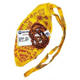 Rudraksha Mala Lab Certified with Gomukhi Japa Bag| combo of rudraksha jaap mala and japa jholi (chanting bag)