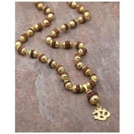 Rudraksha cap mala with Om,Trishul rudraksha pendant