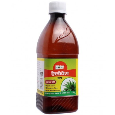 SANSU Aloe Vera Juice - Repairs Skin and Hair |No Preservatives or Added Sugar| 500ML | Pack of 2 SANSU Aloe Vera Juice - Repairs Skin and Hair |No Preservatives or Added Sugar| 500ML | Pack of 2