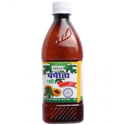 SANSU Papaya Leaf Juice To Increase Platelets Count - 500ml (Pack of 2)