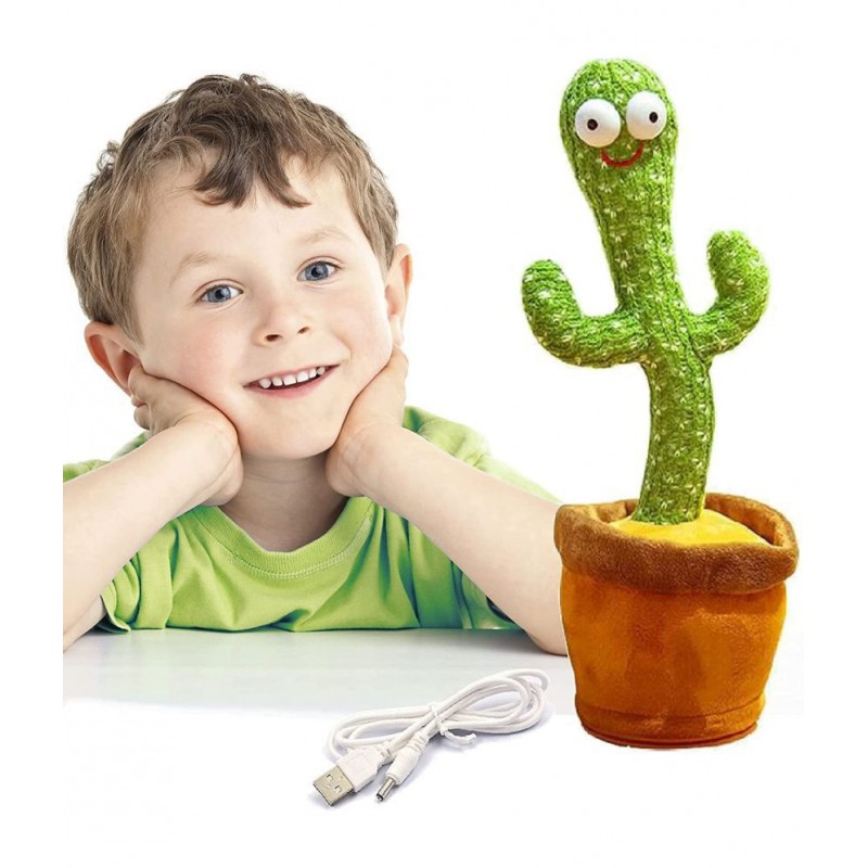 SASTABAZAR Dancing Cactus Talking Toy,Cactus Plush Toy, Wriggle Singing Recording Repeats What You Say Funny