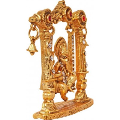SCrazeHub Brass Ganesha Idol x cms