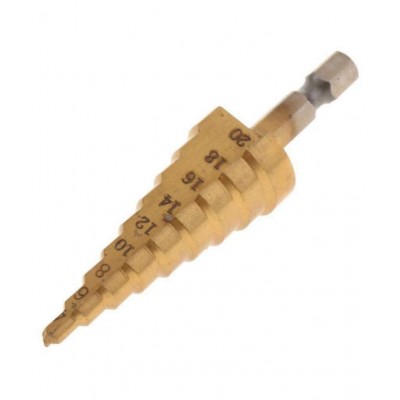 SHB 9-Step Cond rill Hex Shank1/4 Hole Cutter Drilling Tool (4-20 mm)
