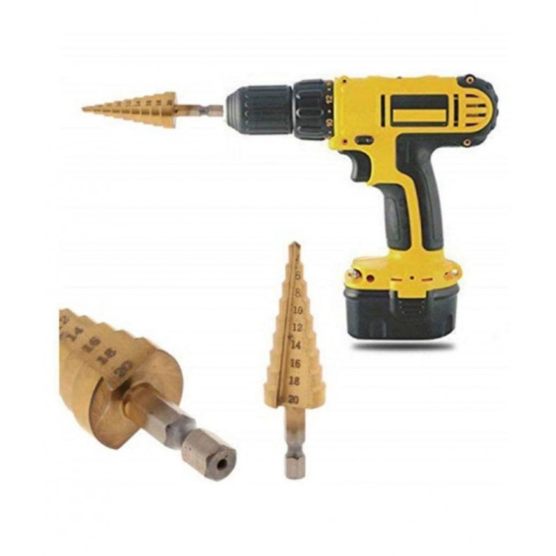 SHB 9-Step Cond rill Hex Shank1/4 Hole Cutter Drilling Tool (4-20 mm)