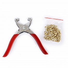SHB GRO mmet Rivets Eyelet Setting Pliers Tool for Bags Shoes Leather Belt (red Grip)