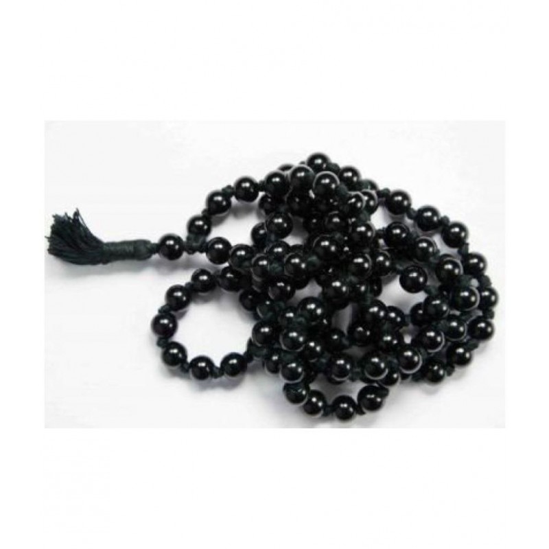 SHIV MART ™   Original Black Agate Hakik Mala (Black)